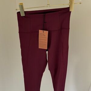 NWT Girlfriend Collective Burgundy  Compressive High-Rise Leggings